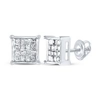 1/4CT-DIA P1 GIFT INVISIBLE SQUARE EARRING