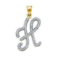 1/5CTW-DIA P3 GIFT INITIAL-H&quot; PENDANT&quot;