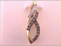 1/4CTW-DIA NATURAL BROWN PENDANT