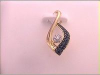 1/8CTW-DIA BLACK DIAMOND PENDANT