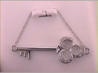 1/20CTW-DIA KEY NECKLACE