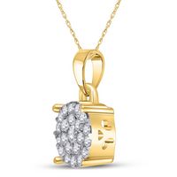 1/4CTW-DIA CINDY ROUND PENDANT