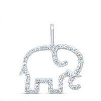 1/6CT-DIA ELEPHANT PENDANT