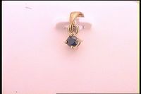 10kt Yellow Gold Womens Round Black Color Enhanced Diamond Solitaire Pendant 1/8 Cttw