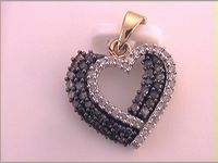 3/8CTW-DIA P1P2 NATURAL BROWN HEART PENDANT