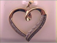 1/6CTW-DIA NATURAL BROWN  HEART PENDANT