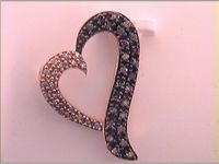 1/3CT-DIA BROWN HEART PENDANT