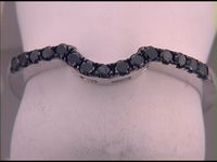 10kt White Gold Womens Color Enhanced Black Diamond Fashion Ring 1/4 Cttw