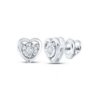 1/20 CTW-DIA HEART EARRING