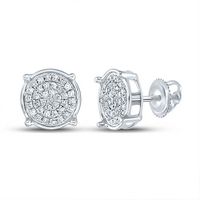 1/8CT-DIA MICR-PAVE EARRINGS