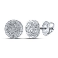 1/10CT-DIA P3 MICRO-PAVE UNISEX EARRING