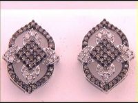 1/2CT-DIA BROWN  EARRING