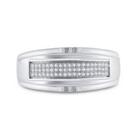1/6CT-DIA MICRO-PAVE MENS BAND