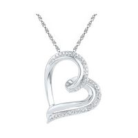0.03CTW-DIA HEART PENDANT