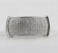 Sterling Silver Mens Round Diamond Band Ring 1/2 Cttw