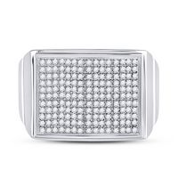 1/4CT-DIA MICRO-PAVE MENS RING