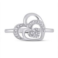 1/20CTW-DIA P3 GIFT HEART RING