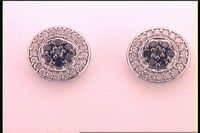 3/8CTW-DIA CN GIFT BLACK DIAMOND ROUND STUD EARRING