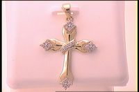 1/5CT-DIA CROSS PENDANT