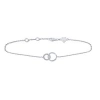 1/20CTW-DIA BRACELET-SMALL INTERLOCKING CIRCLES