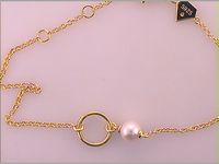 1 1/4CTW-DIA BRACELET-LARGE PEARL CHARM BRACELET