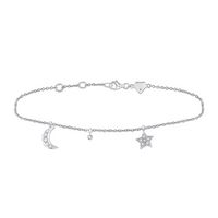 1/12CTW-MOON AND STAR DIA BRACELET