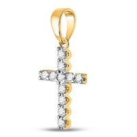 1/5CTW-DIA ANA M CROSS PENDANT