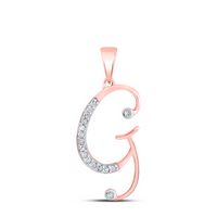 1/12CTW-DIA P1P2 GIFT INITIAL-&quot;G&quot; PENDANT