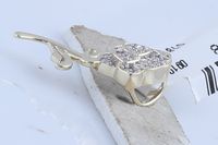 10kt Yellow Gold Womens Round Diamond Rose Flower Pendant 1/10 Cttw