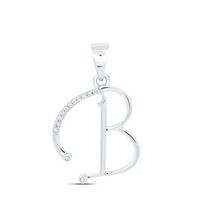 1/12CTW-DIA P1P2 GIFT INITIAL &quot; B &quot; PENDANT