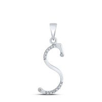 1/10CTW-DIA P1P2 GIFT INITIAL &quot; S &quot; PENDANT