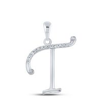 1/10CTW-DIA P1P2 GIFT INITIAL &quot; T &quot; PENDANT
