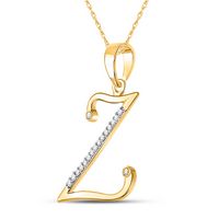 1/12CTW-DIA P1P2 GIFT INITIAL &quot; Z &quot; PENDANT