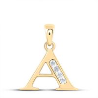 1/20CTW-DIA CN LADIES INITIAL &quot;A&quot; PENDANT