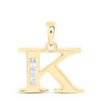 1/20CTW-DIA CN LADIES INITIAL &quot;K&quot; PENDANT