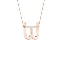 1/20CTW-DIA P1P2 LADIES INITIAL &quot;B&quot; NECKLACE