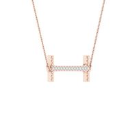 1/20CTW-DIA P1P2 LADIES INITIAL &quot;I&quot; NECKLACE