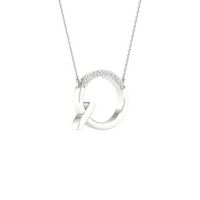 1/20CTW-DIA P1P2 LADIES INITIAL &quot;Q&quot; NECKLACE