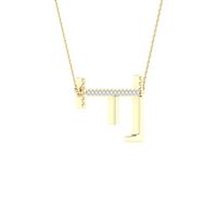 1/20CTW-DIA P1P2 LADIES INITIAL &quot;F&quot; NECKLACE