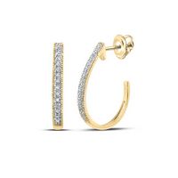 0.03CT-DIA P2 GIFT J HOOP EARRINGS