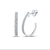 0.03CT-DIA P2 GIFT J HOOP EARRINGS