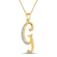 1/12CTW-DIA P1P2 GIFT INITIAL-&quot;G&quot; PENDANT