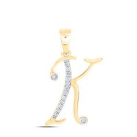 1/12CTW-DIA P1P2 GIFT INITIAL-&quot;K&quot; PENDANT