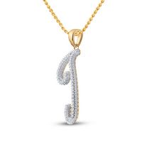1/6CT-DIA P3 GIFT INITIAL &quot;J&quot; PENDENT