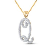 1/4CT-DIA P3 GIFT INITIAL &quot;Q&quot; PENDENT