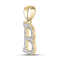 1/12CTW-DIA P1P2 LADIES INITIAL &quot;B&quot; PENDANT