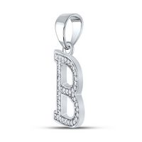 1/12CTW-DIA P1P2 LADIES INITIAL &quot;B&quot; PENDANT