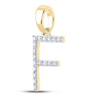 1/8CT-DIA CN LADIES INITIAL &quot;F&quot; PENDANT