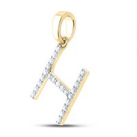 1/5CT-DIA CN LADIES INITIAL &quot;H&quot; PENDANT