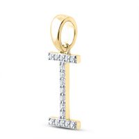 1/8CT-DIA CN LADIES INITIAL &quot;I&quot; PENDANT